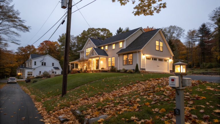 Connecticut home at dusk showing what CT energy rates mean for a household electric bill